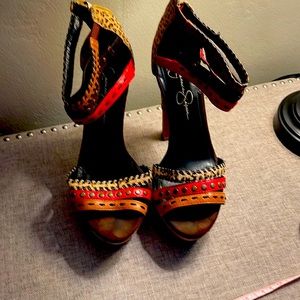 Jessica Simpson leopard style heels.